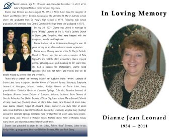 In Loving Memory - Fratzke & Jensen Funeral Home