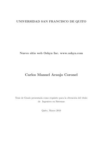 Carlos Manuel Araujo Coronel - Repositorio Digital USFQ ...