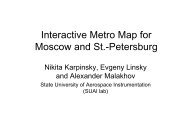 Interactive Metro Map for Moscow and St.-Petersburg - FRUCT