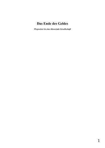 Download Das Ende Des Geldes - Franz Hörmann