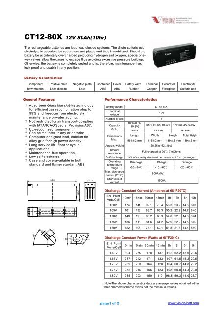 VISION CT12-80X Manual - Fusion Power System