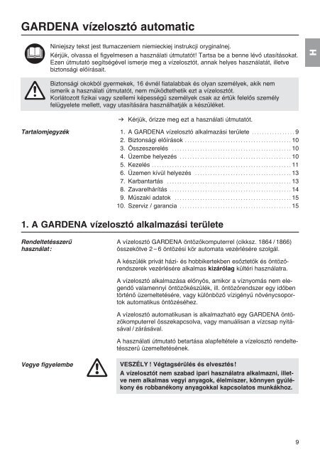 OM, Gardena, Vízelosztó automatic, Art 01197-29, 2012-01