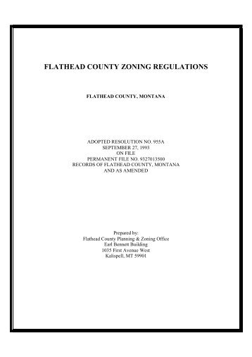 flathead county zoning regulations - Flathead County, Montana