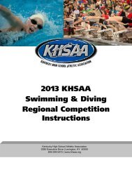 Regional Instructions - Kentucky High School Athletic Association