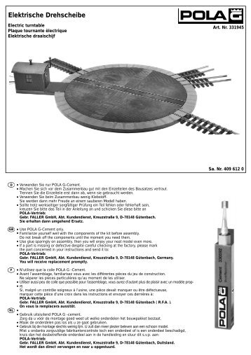 Elektrische Drehscheibe - Champex-Linden