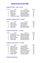 Stadtmeisterschaft 2004 - Gau Schwandorf