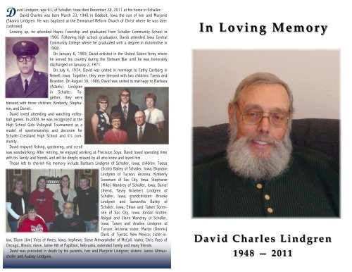 In Loving Memory - Fratzke & Jensen Funeral Home