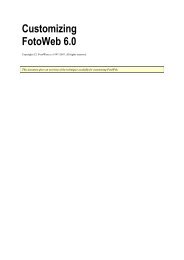 FotoWeb 6.0 User Guide - Customization - FotoWare