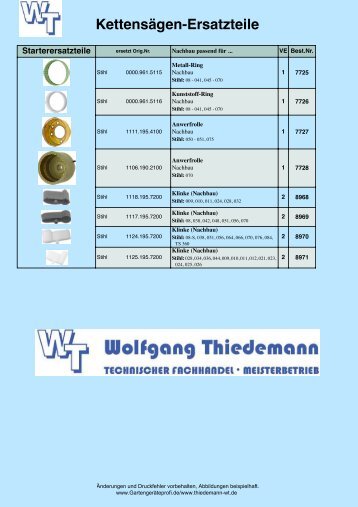 Seilrollen für Motorsägen - Gartengeraeteprofi.de