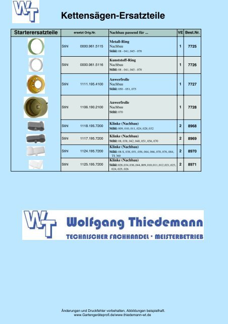 Seilrollen für Motorsägen - Gartengeraeteprofi.de