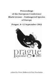 Proceedings of the European Conference Black Grouse ...