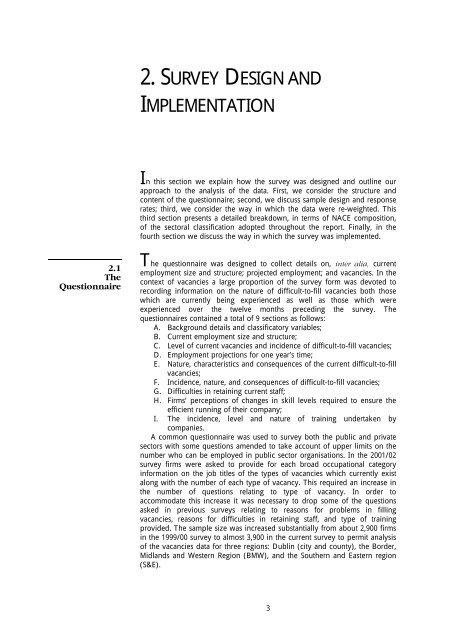 National Survey of Vacancies in the Private (Non ... - Forfás