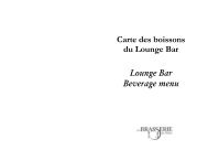 Carte des boissons du Lounge Bar Lounge Bar ... - gastro-tipp.ch