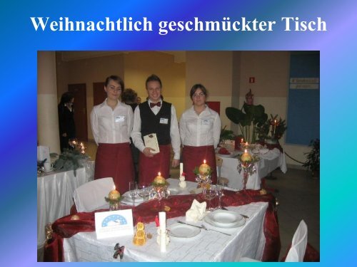 Dekoration von Tischen