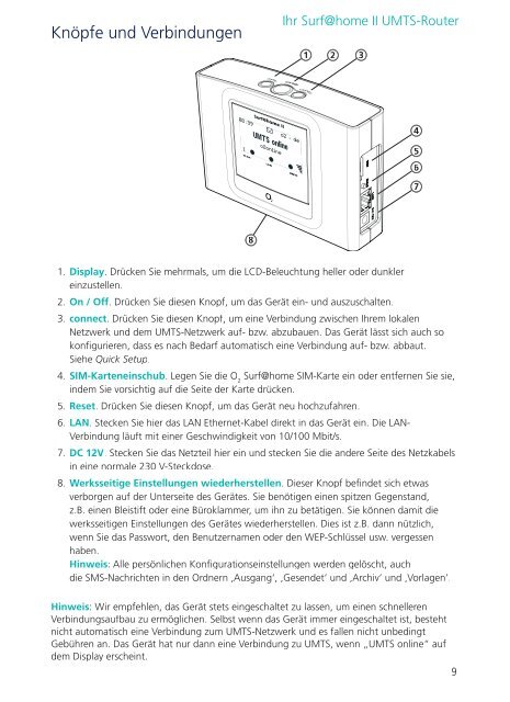 Ihr Surf@home II-UMTS Router - O2