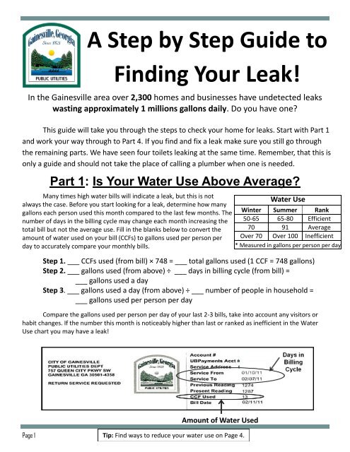 Water Leak Chart