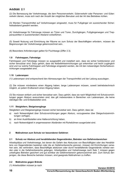 Arbeitsstättenverordnung - Gewerbeaufsicht - Baden-Württemberg