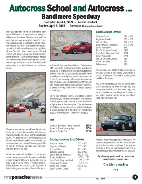 Rmr - Rocky Mountain Region Porsche Club - Porsche Club of ...