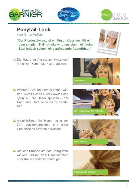 Download: Anleitung Ponytail-Look als pdf - Garnier