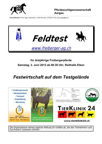 Feldtest - Pferdezuchtgenossenschaft Aargau