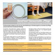 SensFloor® Sensormatte „Pflege“ - Future Shape