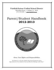 Parent/Student Handbook - Fairfield-Suisun Unified School District