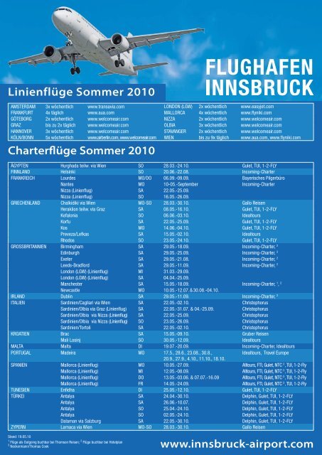 Zeitschrift der Freunde des Flughafen Innsbruck - Flughafen-freunde.at