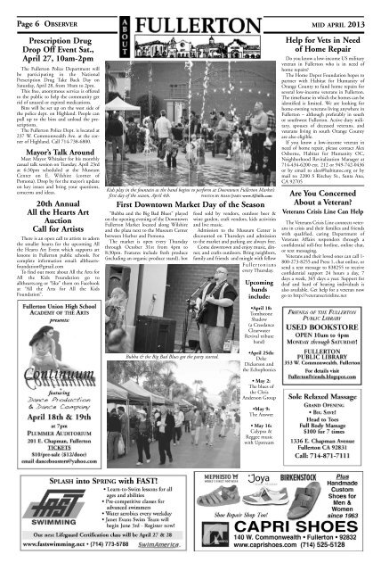 Mid April - Fullerton Observer