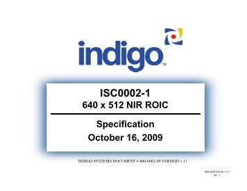 ISC0002 Specification - Flir Systems