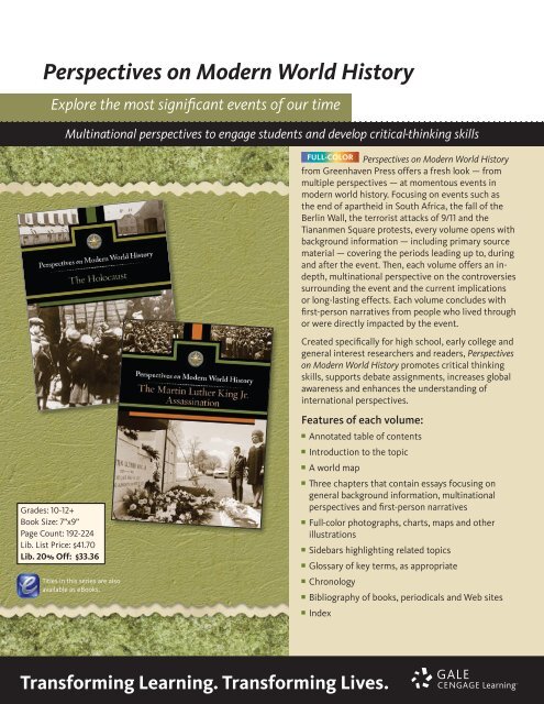 Perspectives on Modern World History - Gale - Cengage Learning