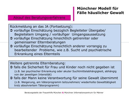 Münchner Modell für Fälle häuslicher Gewalt