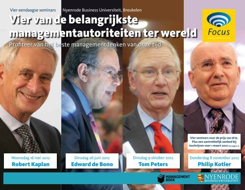 Vier van de belangrijkste managementautoriteiten ter wereld - Focus ...