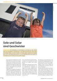 Sole und Solar sind Geschwister - Forum Wohnenergie
