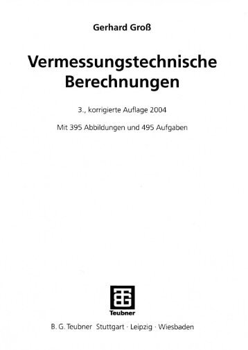 Vermessungstechnische Berechnungen - fs fachbuch