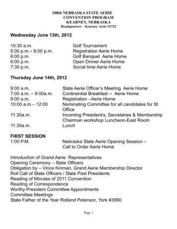 Fraternal Order Of Eagles Officer Handbook