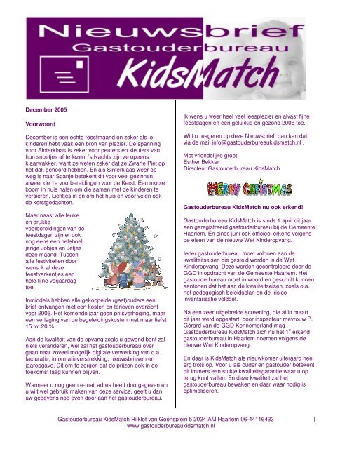 Gastouderbureau KidsMatch Rijklof van Goensplein 5 2024 AM ...