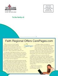 Faith Regional Offers CarePages.com - Faith Regional Health ...