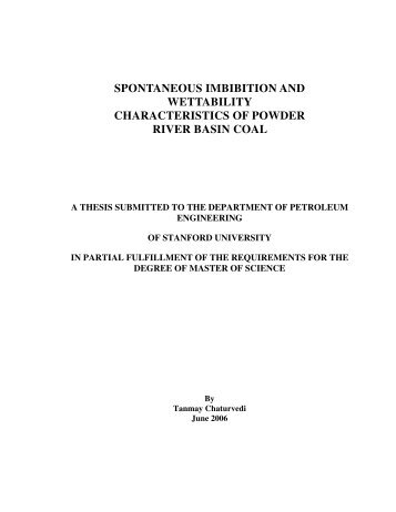 spontaneous imbibition and wettability characteristics of powder ...