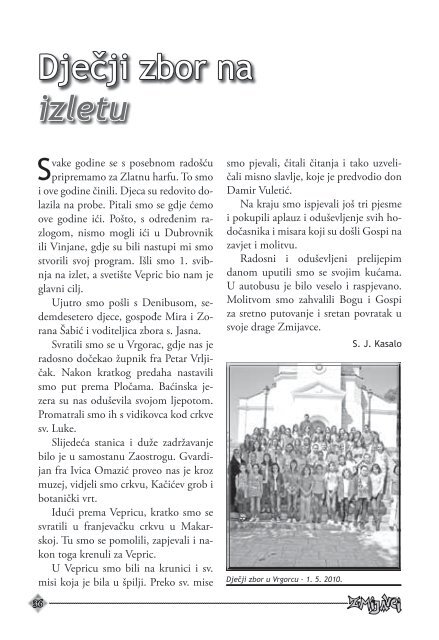 GOD. 15. BOŽIĆ, 2010. g. Br. 1 (24) - Franjevačka provincija ...