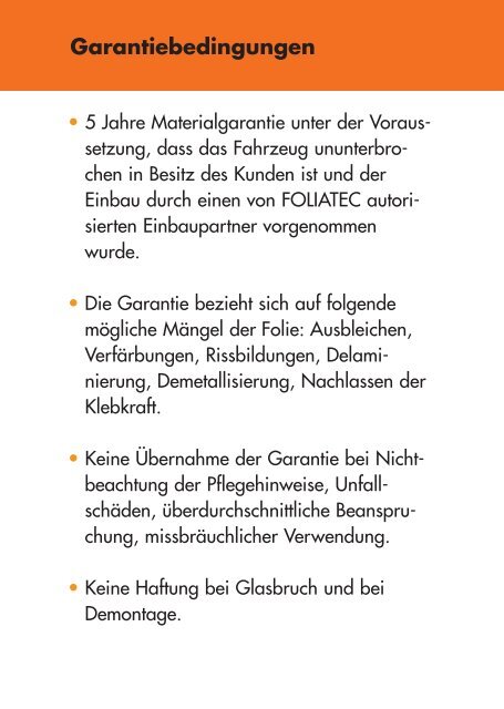 Leitfaden PDF zur Ansicht - Foliatec