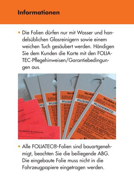 Leitfaden PDF zur Ansicht - Foliatec