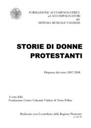 Donne protestanti - dispensa corso di formazione - Fondazione ...