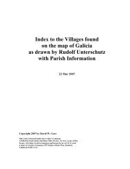Index to the Villages found on the map of Galicia as drawn - Galizien ...