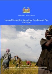 National Sustainable Agriculture Development Plan (NSADP) - GAFSP