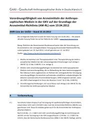 AMR-Liste der GAÄD - Gesellschaft Anthroposophischer Ärzte in ...