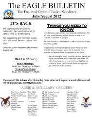 fraternal order of eagles officer handbook