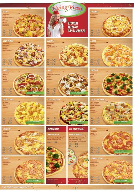 Pdf Speisekarte Zum Download Flying Pizza