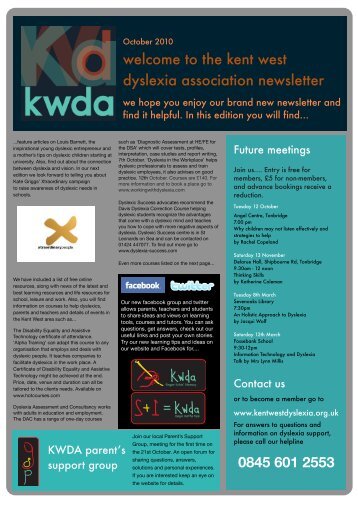 For the KWDA October Newsletter, please click here - Fosse Bank ...