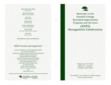 (EOPS) Recognition Celebration Recognition ... - Foothill College