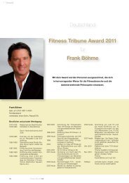 Deutschland Fitness Tribune Award 2011 für Frank Böhme